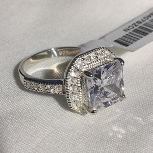.925 Silver Cubic Zirconia Cocktail Ring